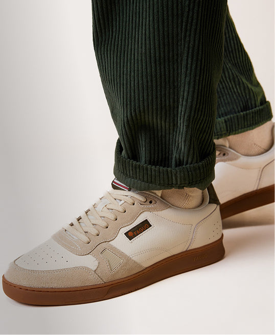 Baskets cuir homme.