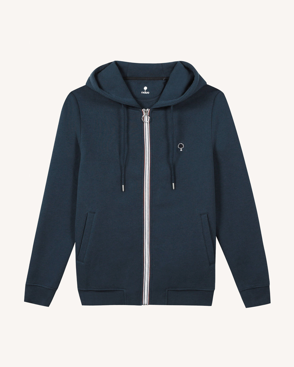 Navy blue recycled cotton & polyester sweatshirt - MESNIL model