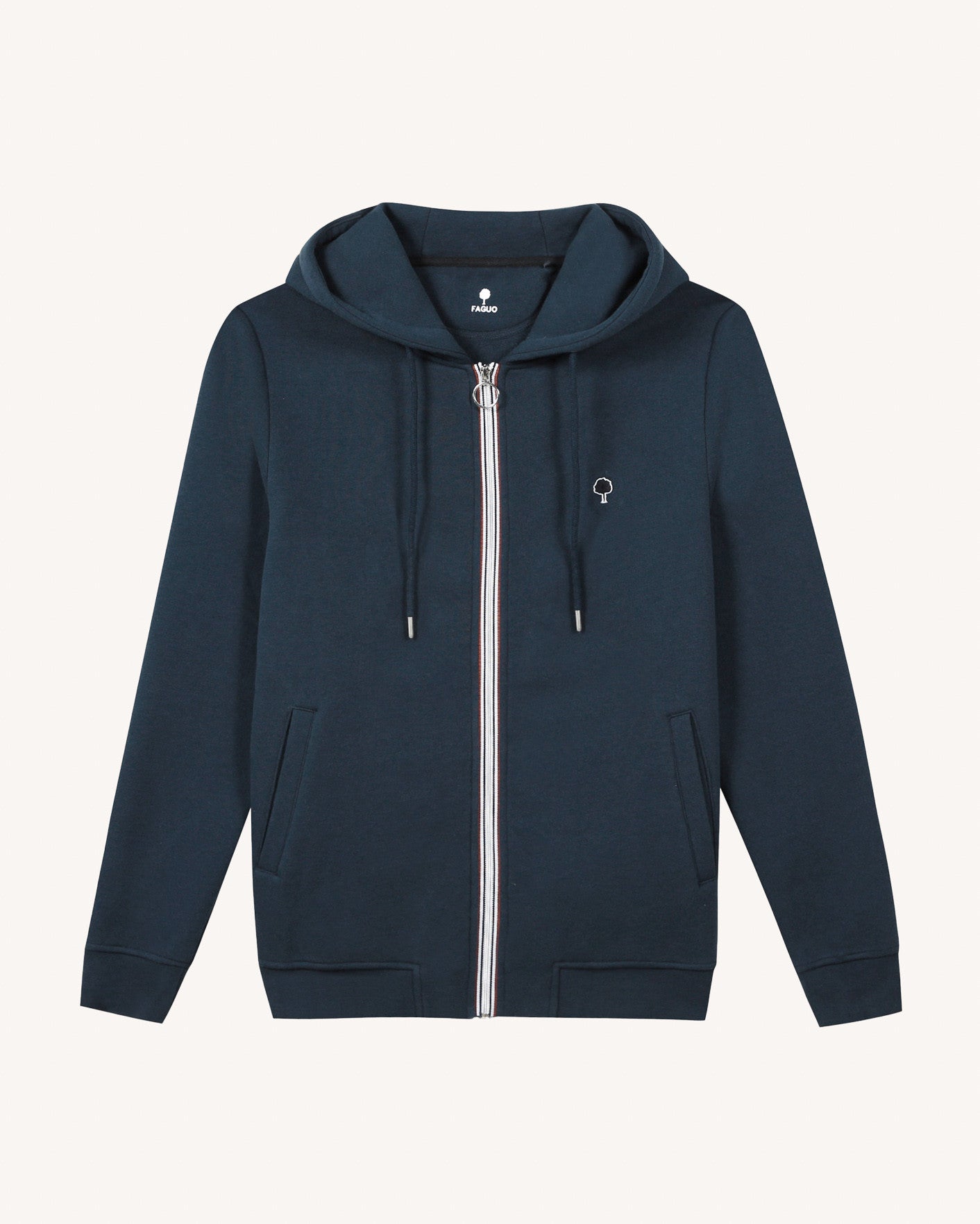 Navy blue recycled cotton & polyester sweatshirt - MESNIL model