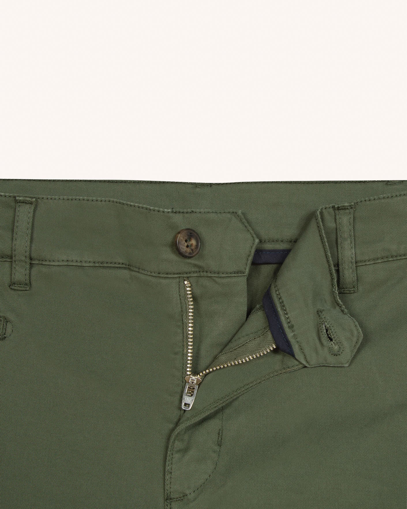 Khaki organic cotton & recycled cotton trousers - BRIX model