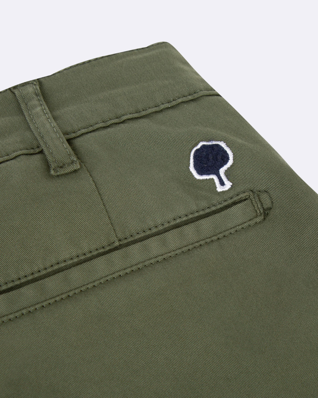 Khaki organic cotton & recycled cotton trousers - BRIX model