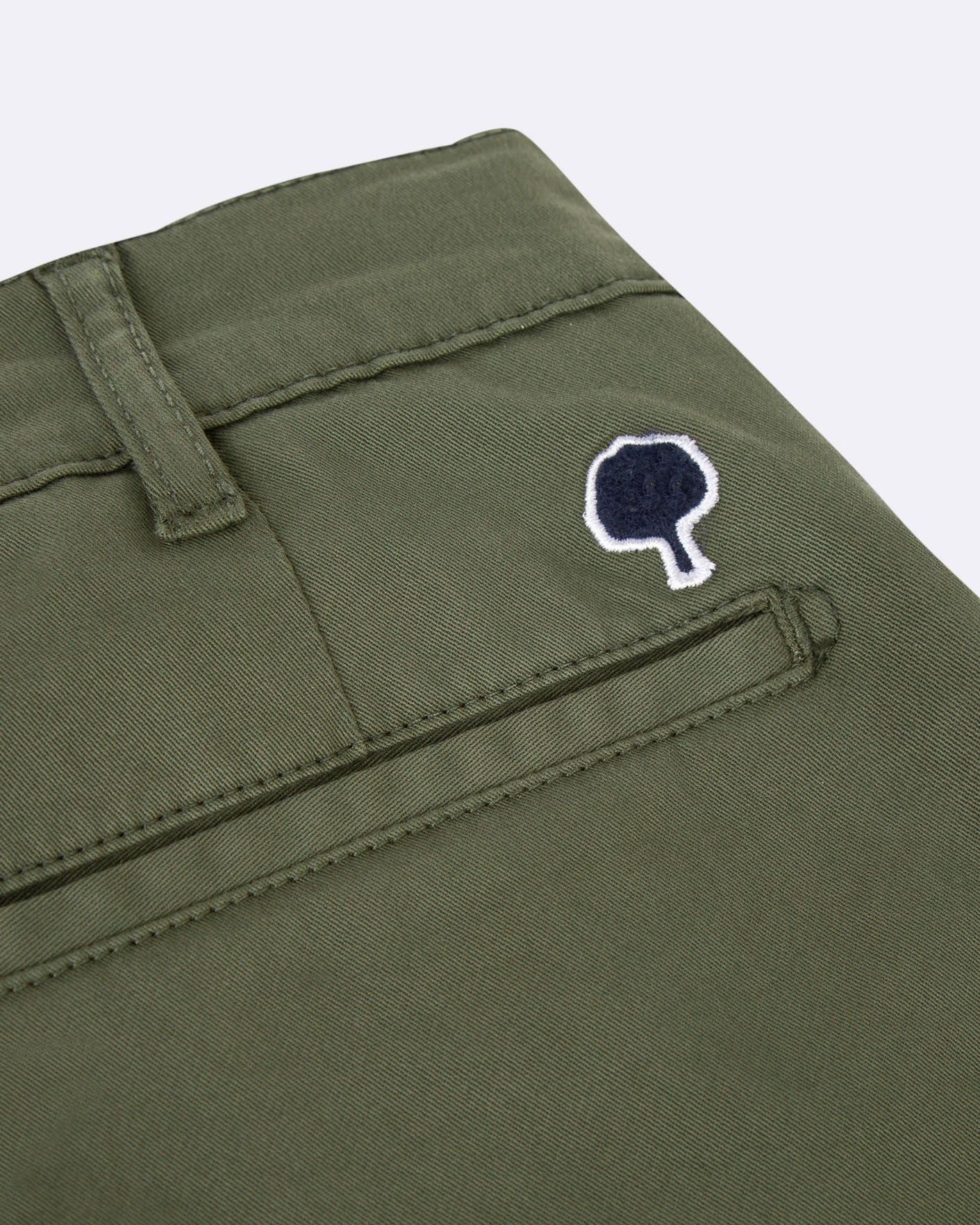 Khaki organic cotton & recycled cotton trousers - BRIX model