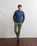Khaki organic cotton & recycled cotton trousers - BRIX model