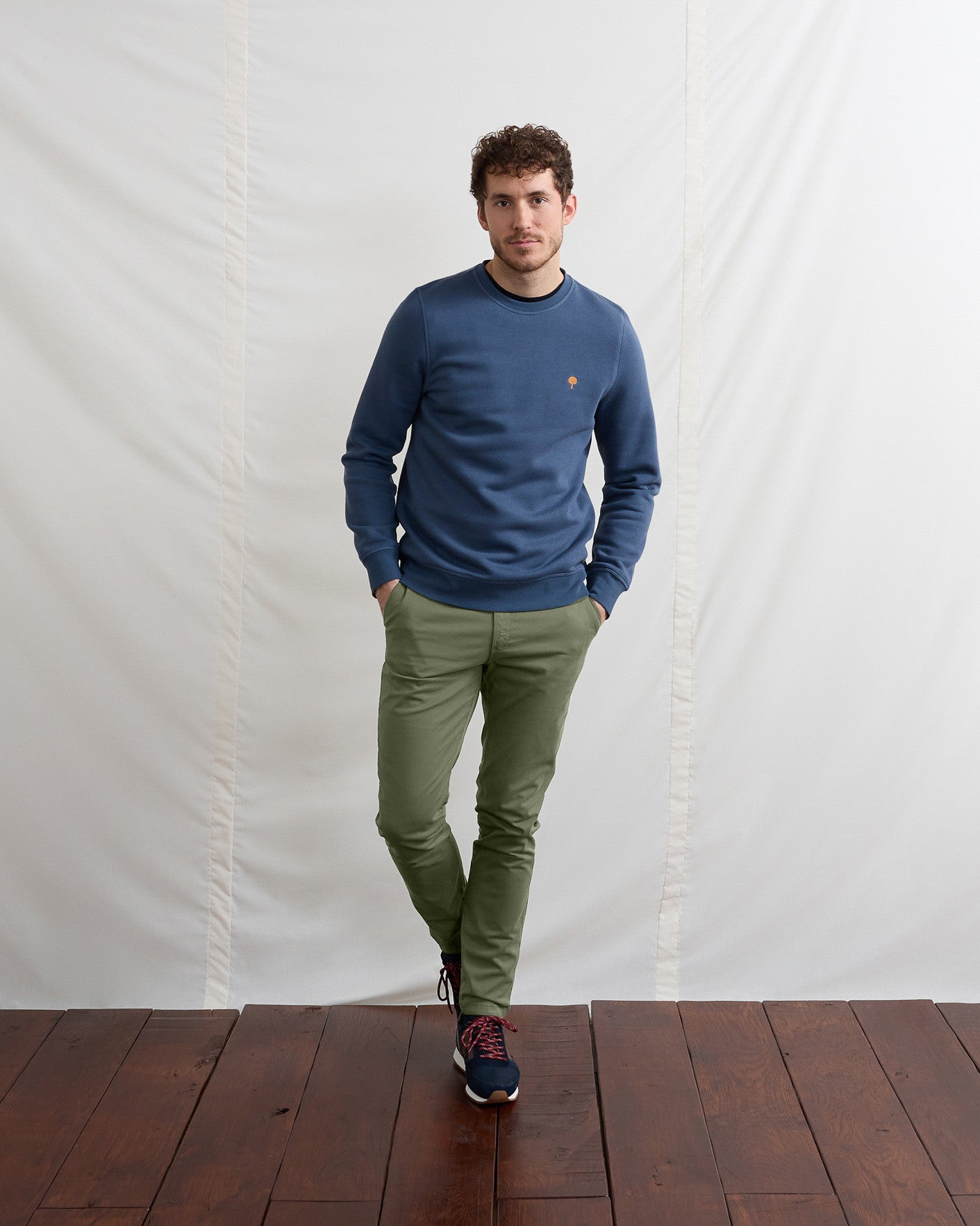 Pantalon kaki coton biologique & coton recycle - modele BRIX