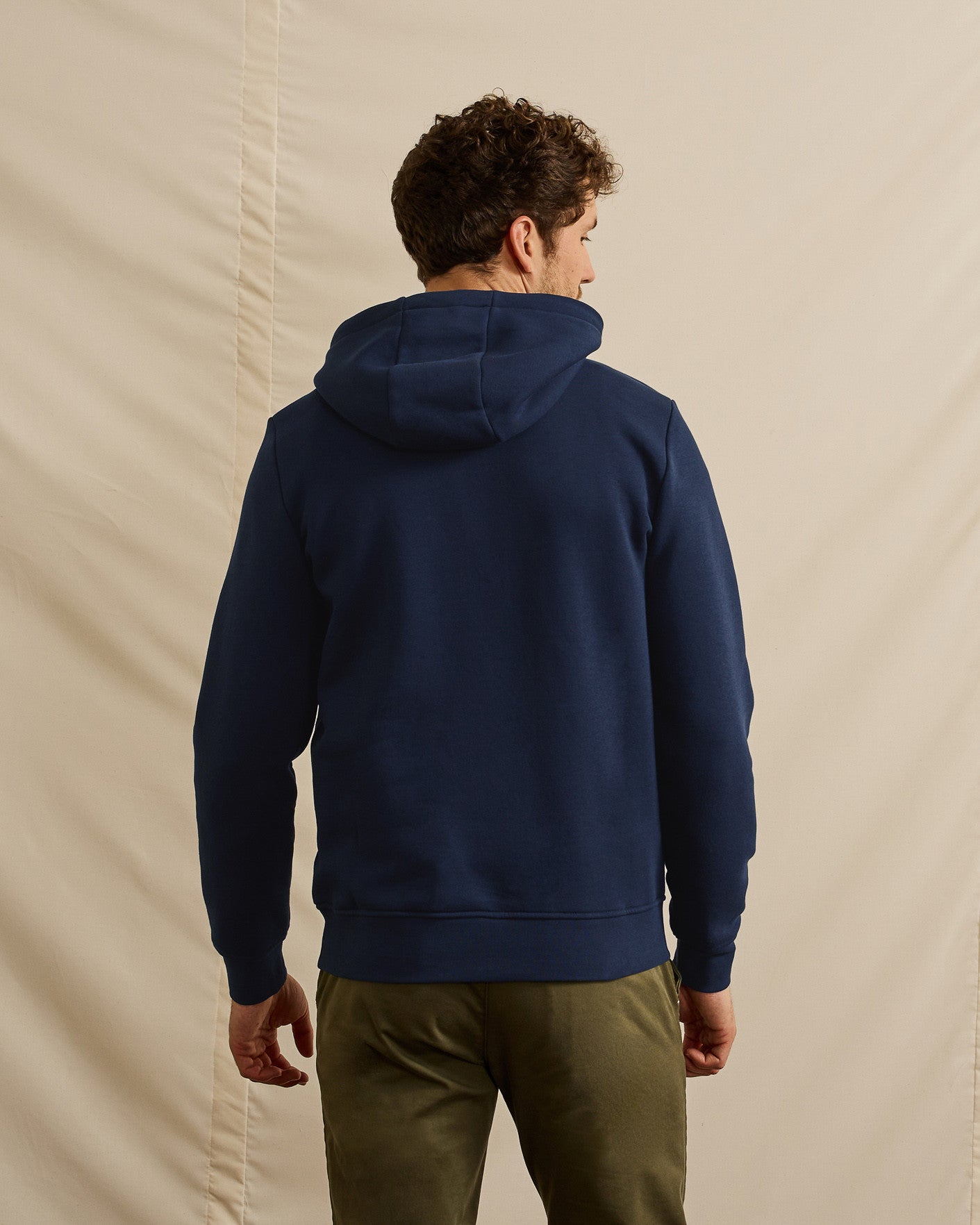 Sweat bleu marine coton & polyester recycles - modele DIRAC