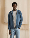 Blue sweatshirt recycled cotton & polyester - MESNIL model