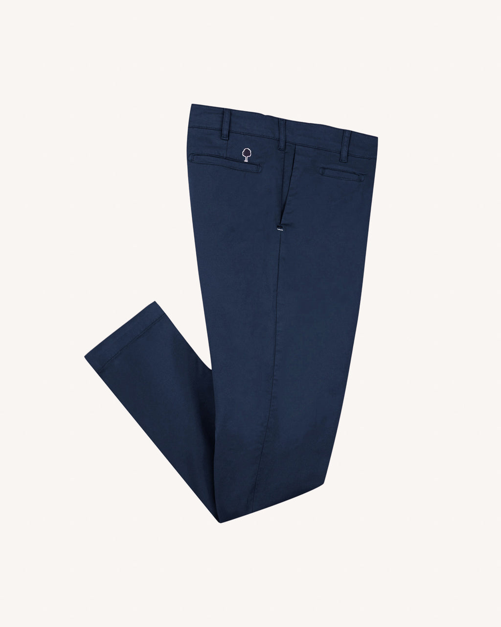 Navy blue trousers in organic cotton & recycled cotton - BRIX model