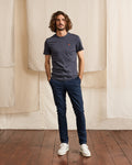 Navy blue trousers in organic cotton & recycled cotton - BRIX model