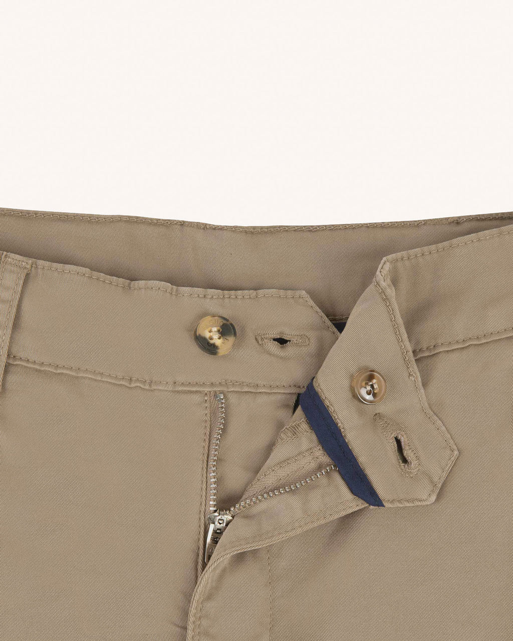 Light beige slim-fit chinos