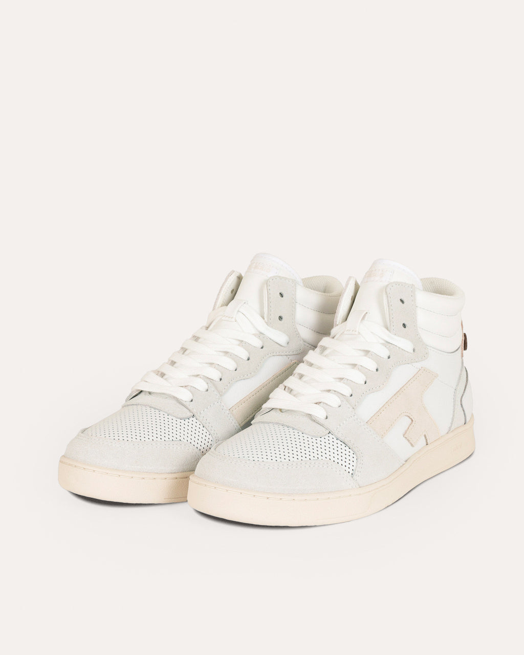 White & beige trainers