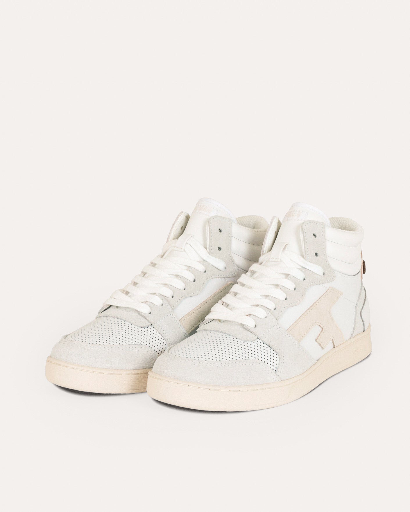 White & beige trainers