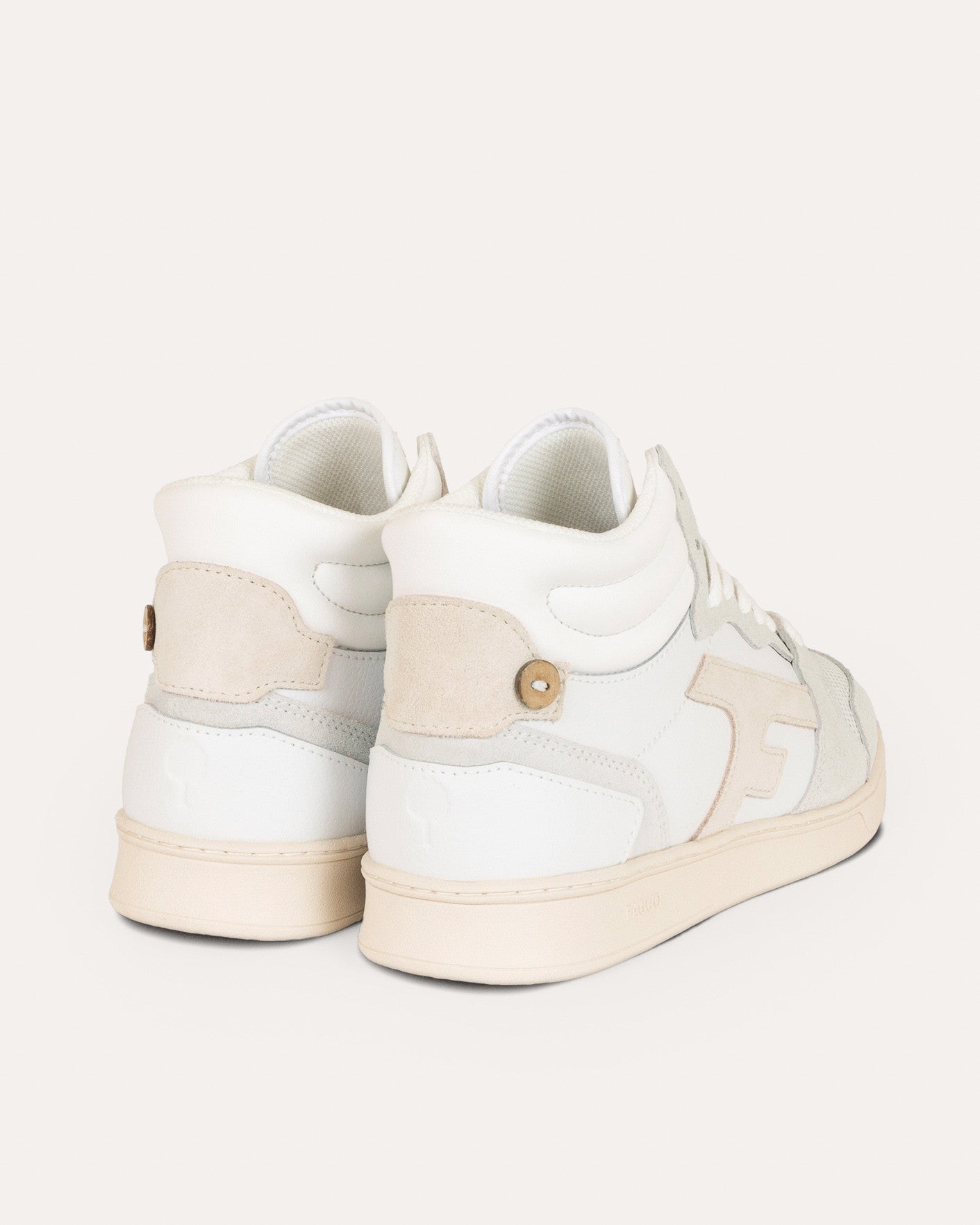 White & beige trainers