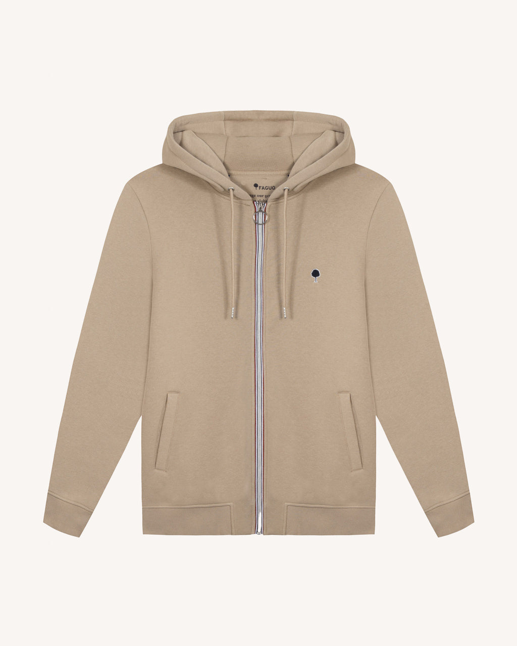 Light beige sweatshirt in recycled cotton & polyester - MESNIL model