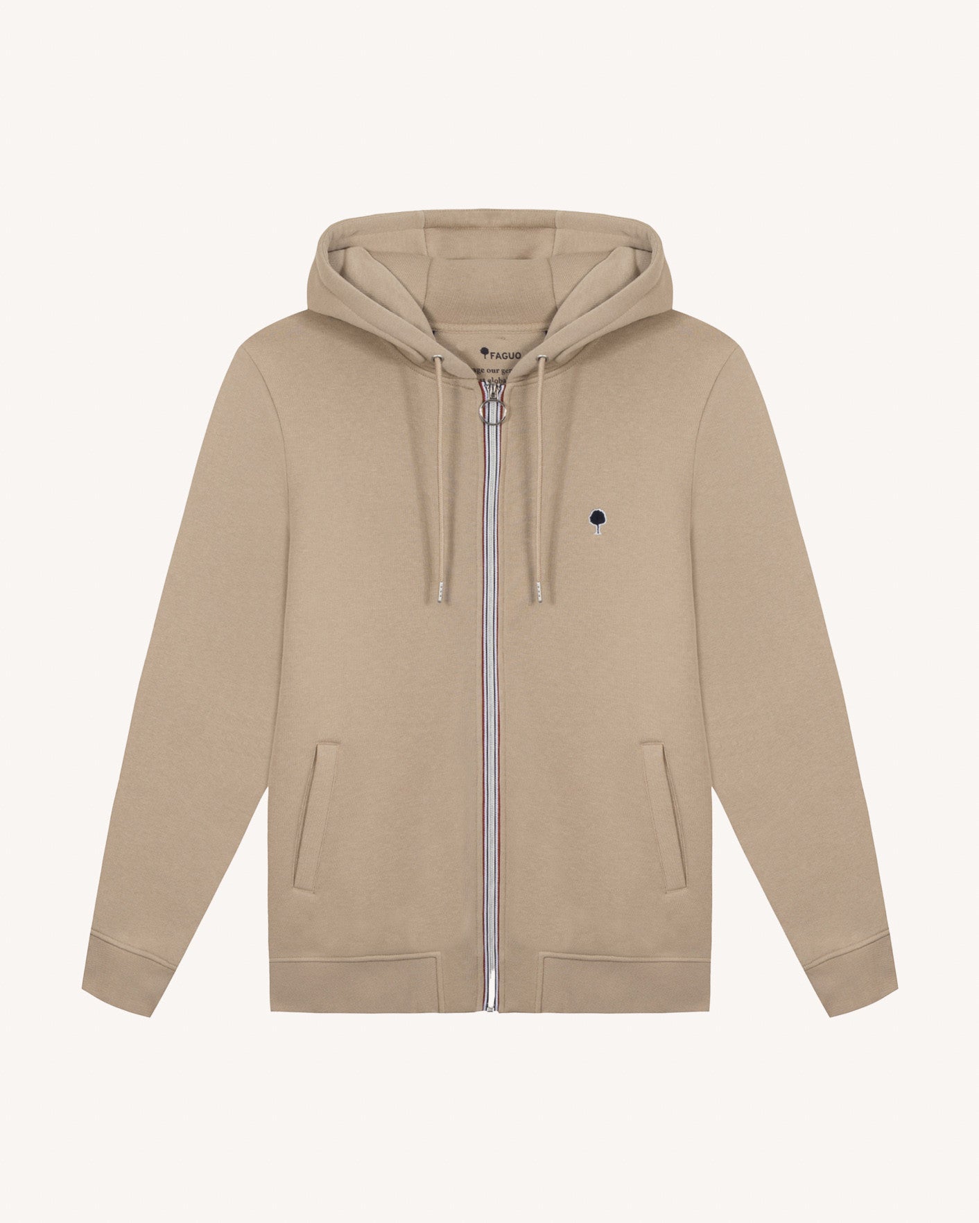 Light beige sweatshirt in recycled cotton & polyester - MESNIL model