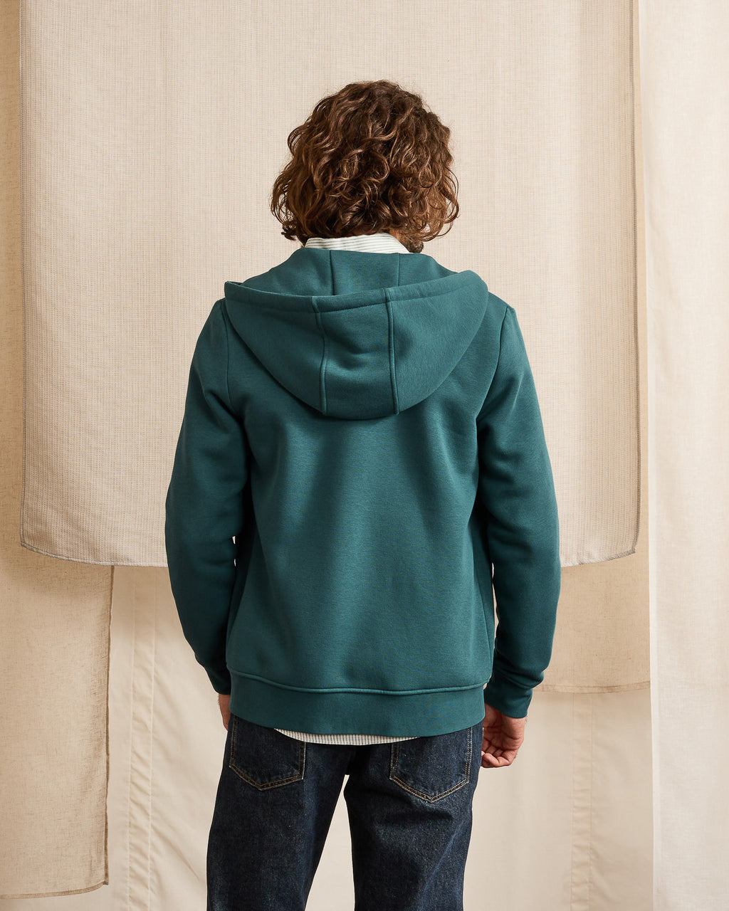 Sweat vert clair coton & polyester recycles - modele MESNIL