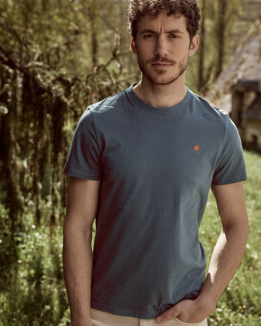 T-shirt marine coton & coton recycle - modele ARCY