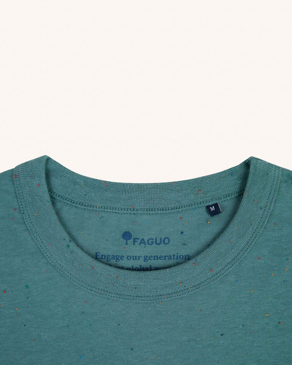 T-shirt vert chiné