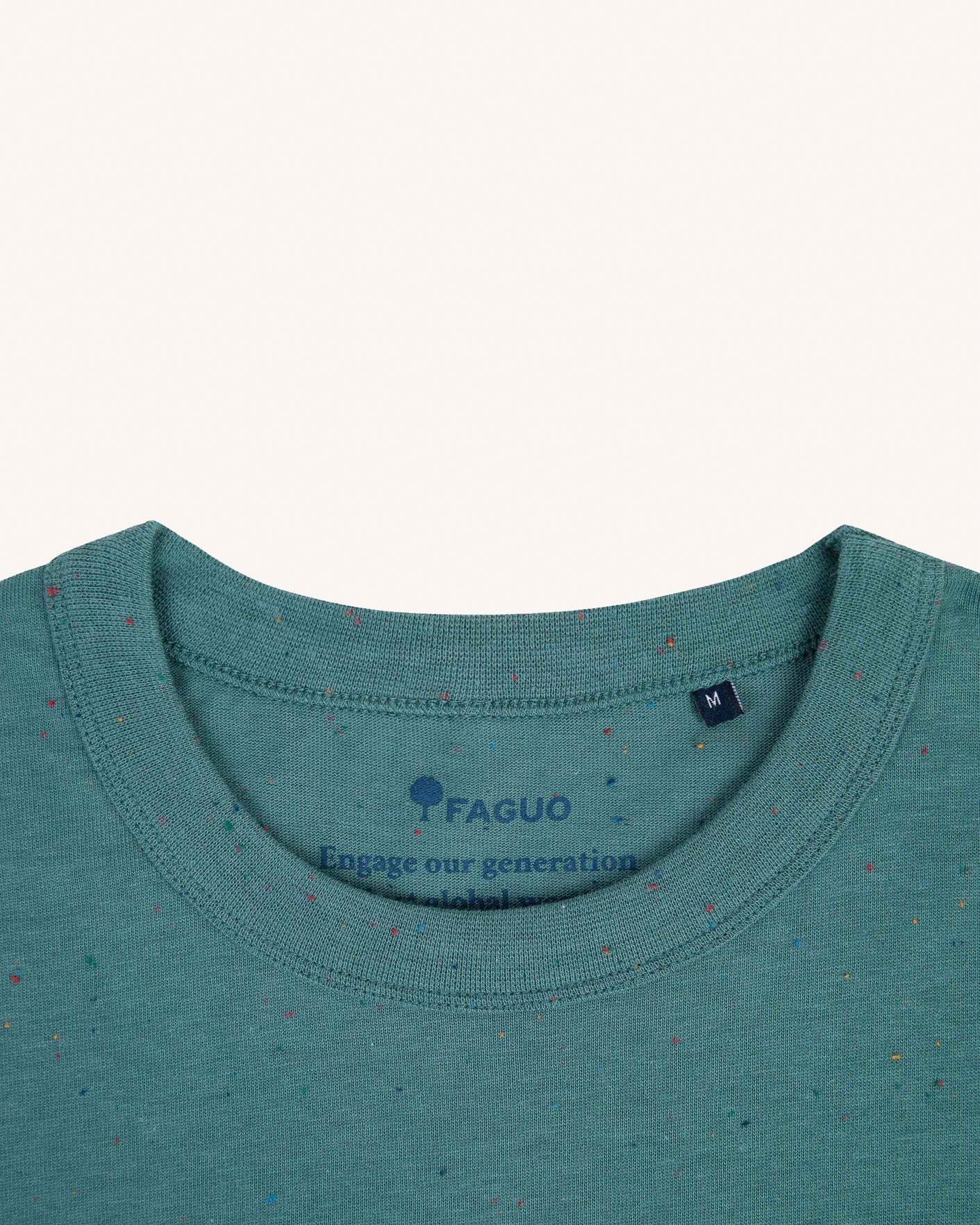 T-shirt vert chiné