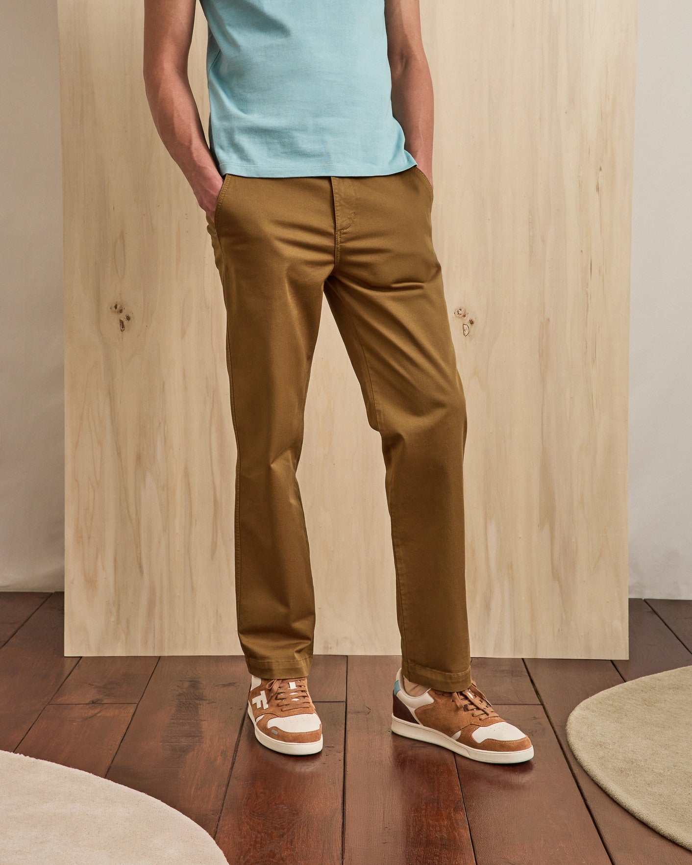 Pantalon camel coton compak & coton recycle - modele BRIX REGULAR