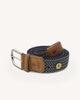 Ceinture bleu marine & écru