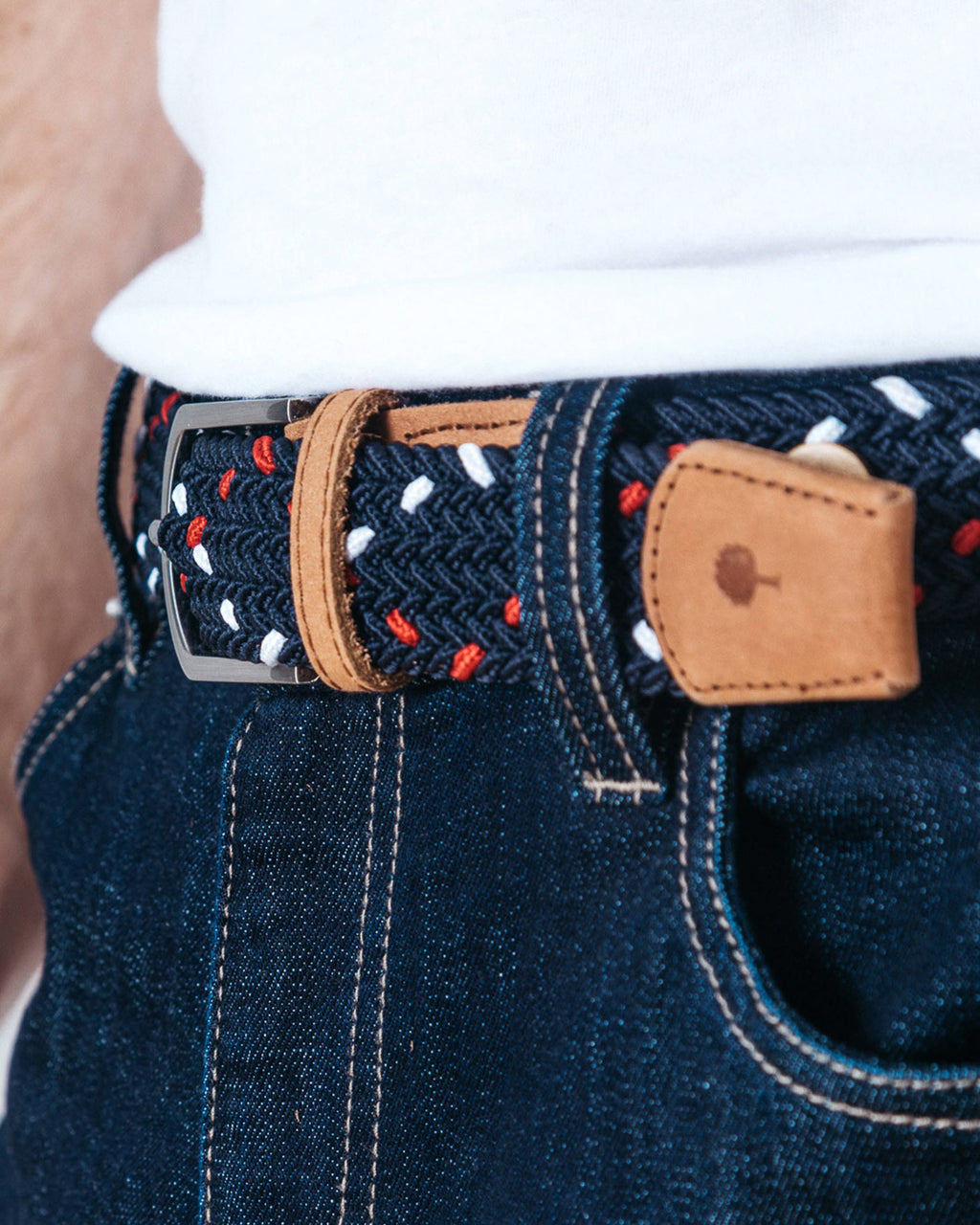 Ceinture bleu, blanc et rouge
