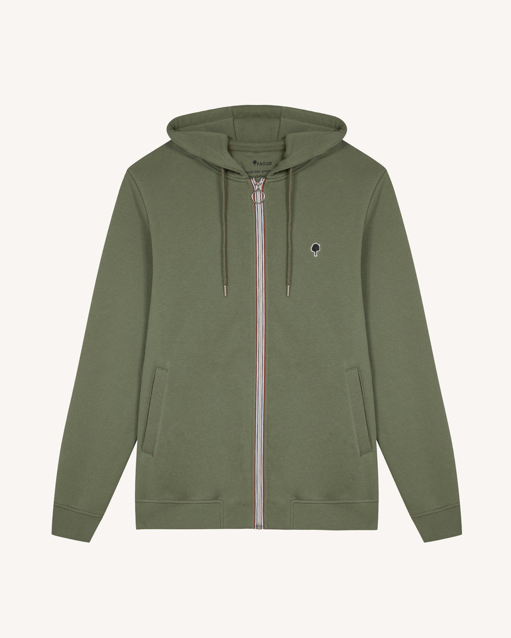 Khaki recycled cotton & polyester sweatshirt - MESNIL model