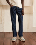 Raw denim jeans, straight cut
