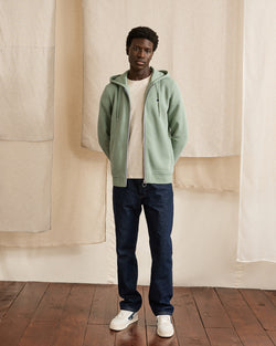 Lichtgroene hoodie met rits