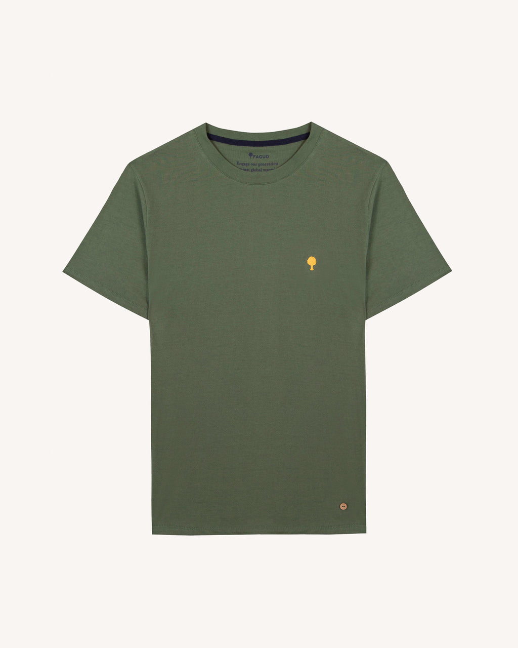 T-shirt kaki coton & coton recycle - modele ARCY