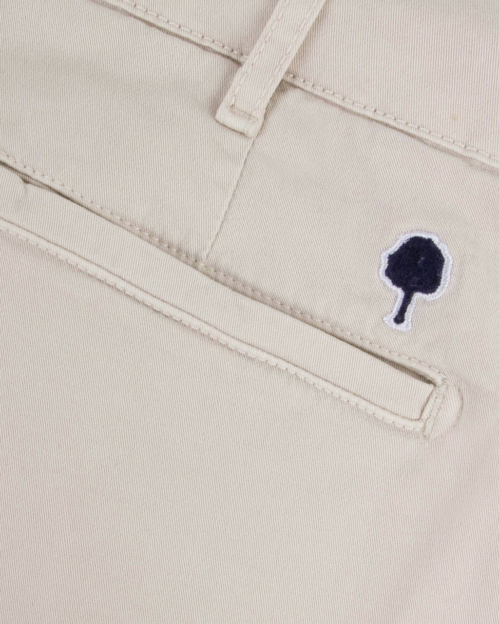 Ecru slim-fit chino