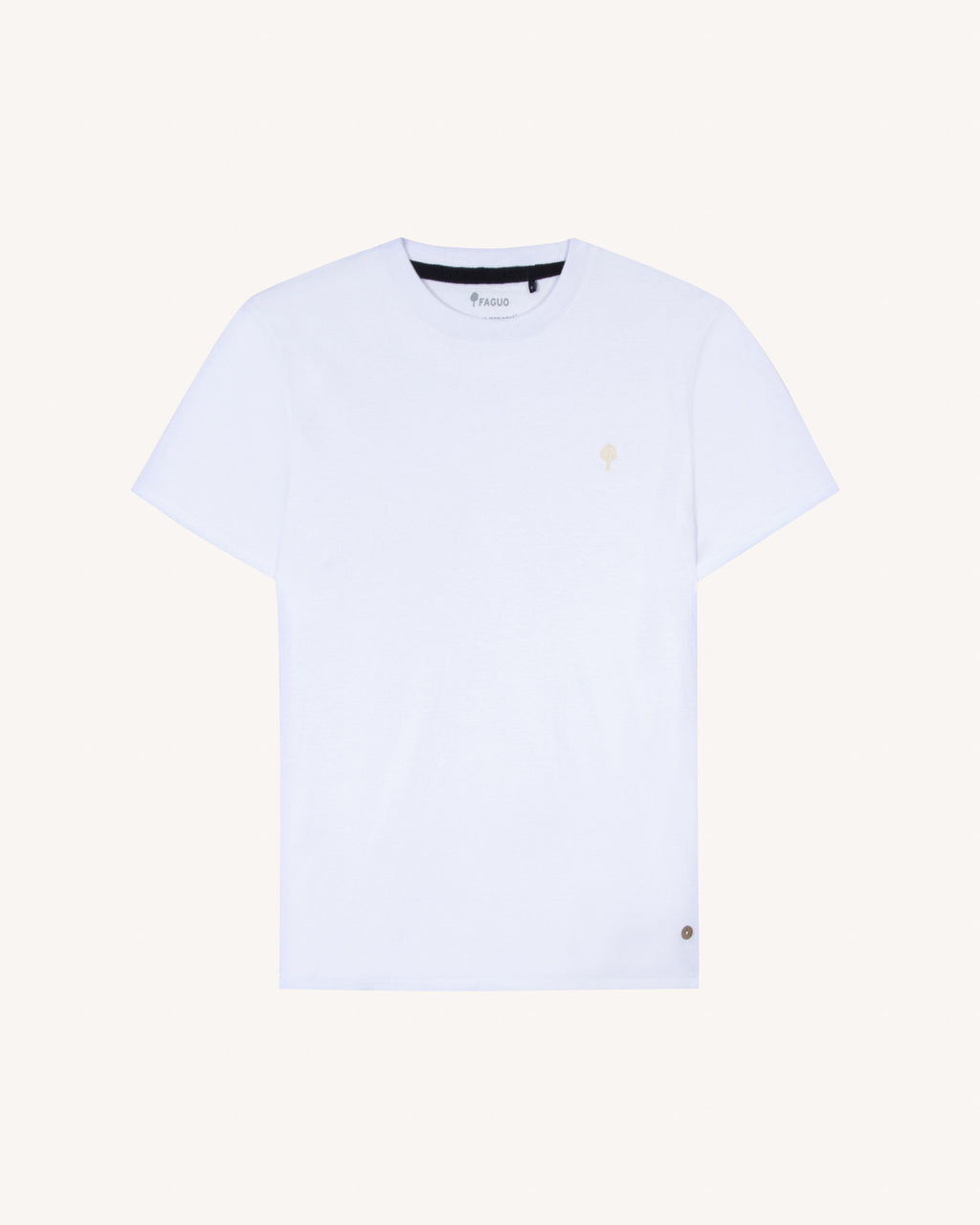T-shirt blanc coton & coton recycle - modele ARCY