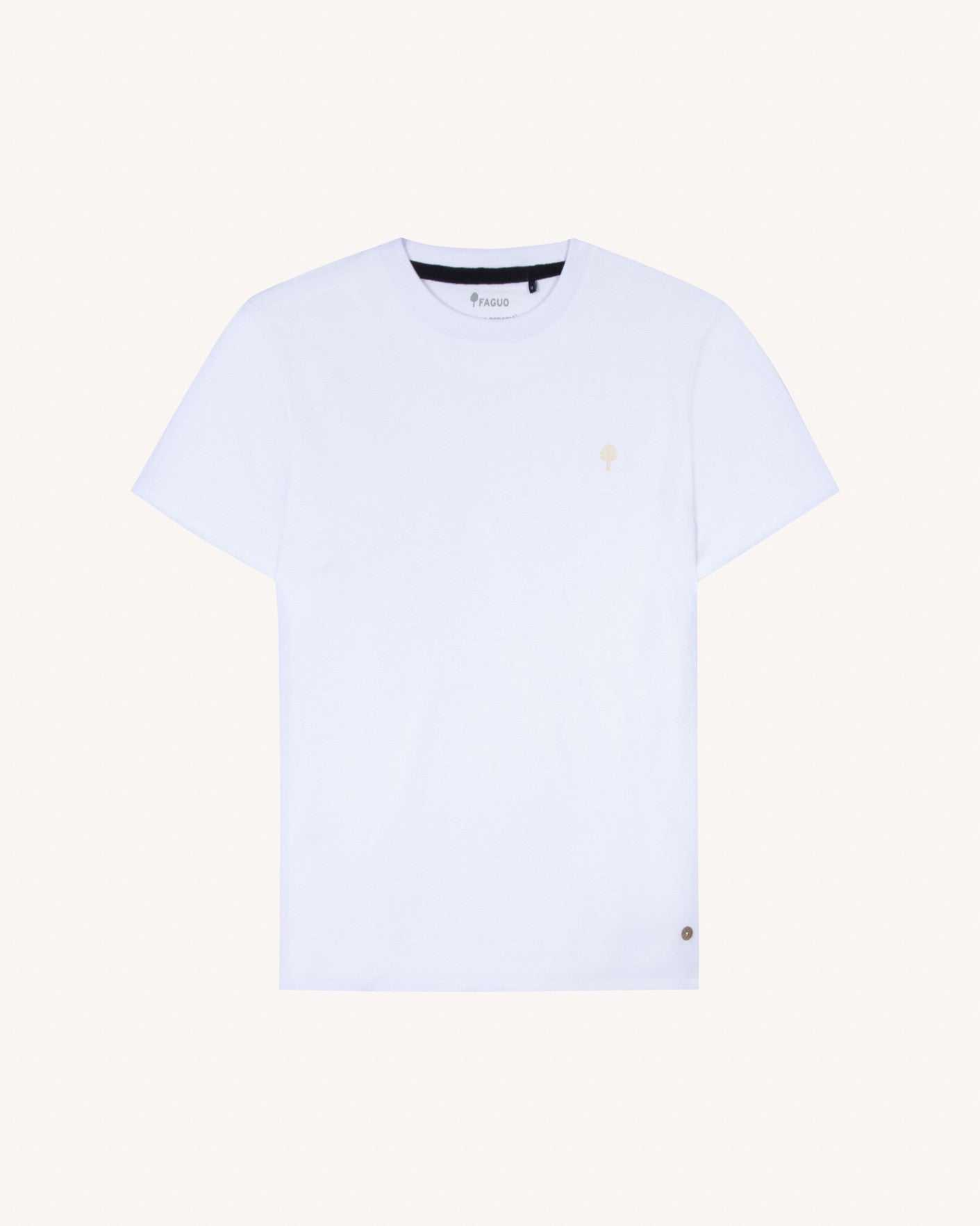 T-shirt blanc coton & coton recycle - modele ARCY