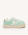 Low-top mint green vegan trainers