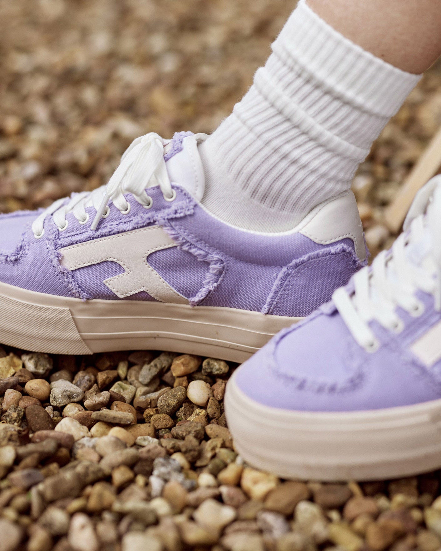 Tennis basses violet clair vegan