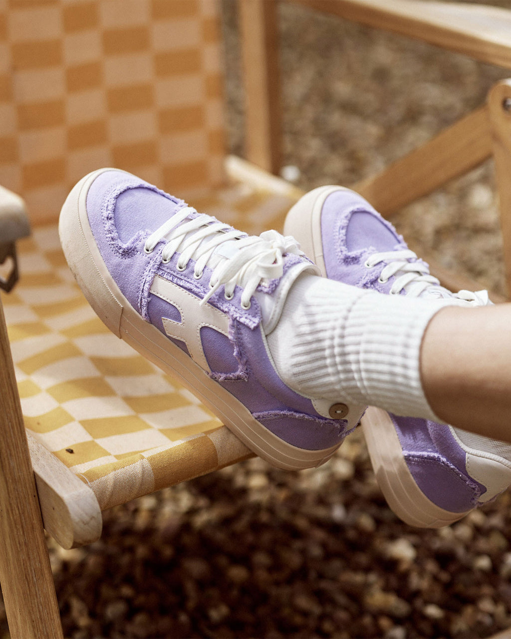 Tennis basses violet clair vegan