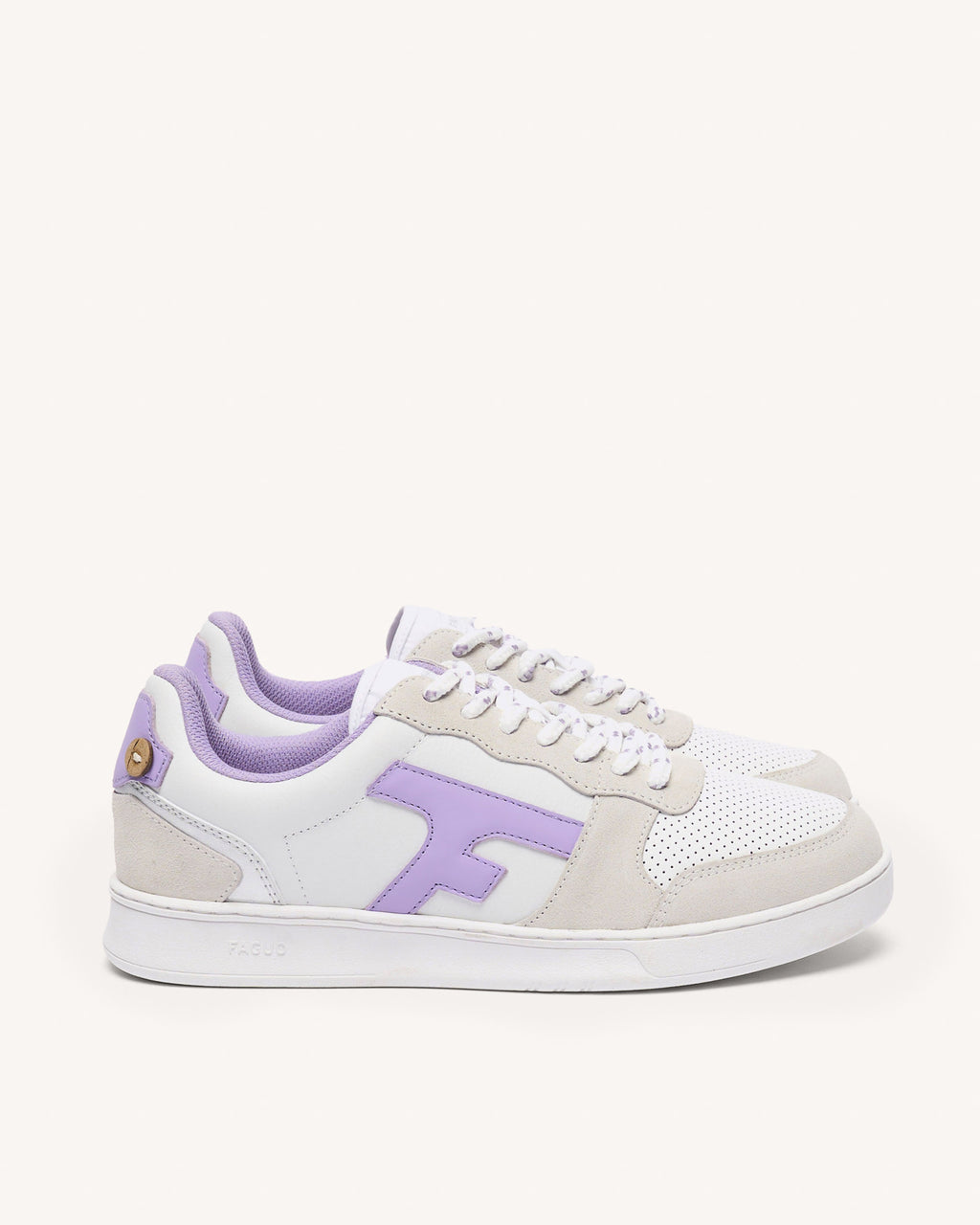 Baskets basses blanches & violet clair