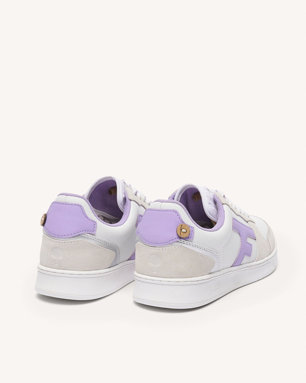 Baskets basses blanches & violet clair