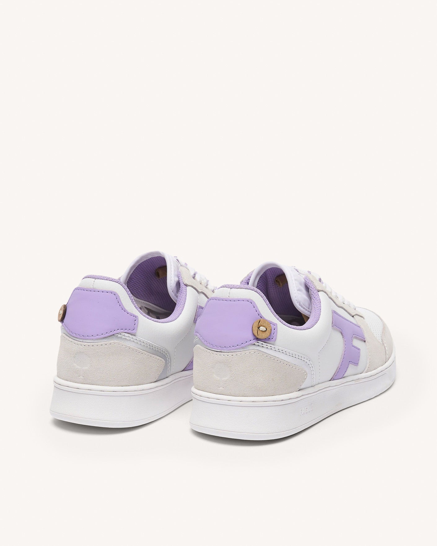 Baskets basses blanches & violet clair