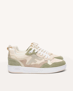 Lage sneakers in ecru & lichtkaki_variant