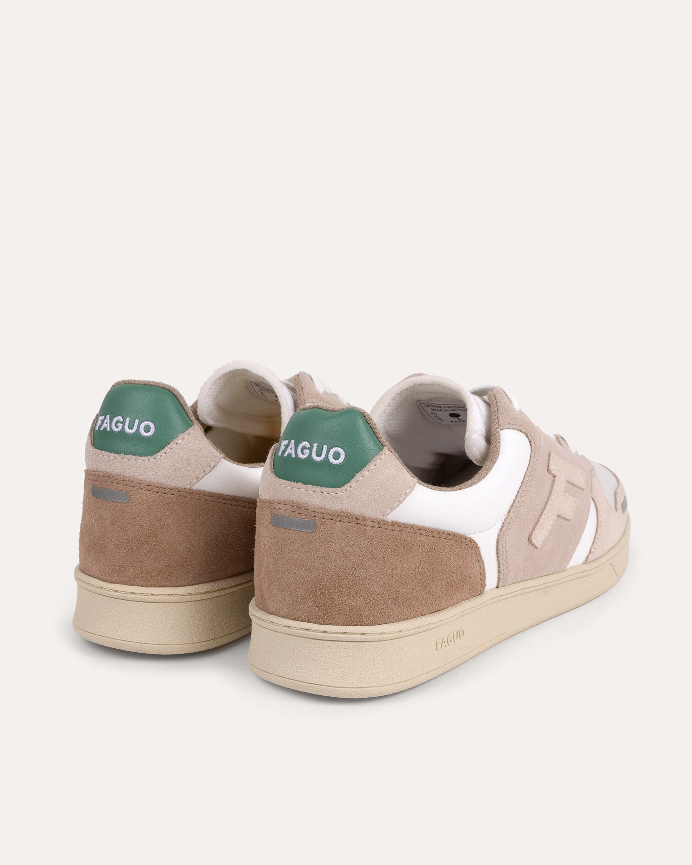 Baskets basses blanches et beiges lab sensas