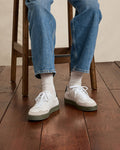 Baskets ecrues & noires cuir & cuir suede - modele LUMBO
