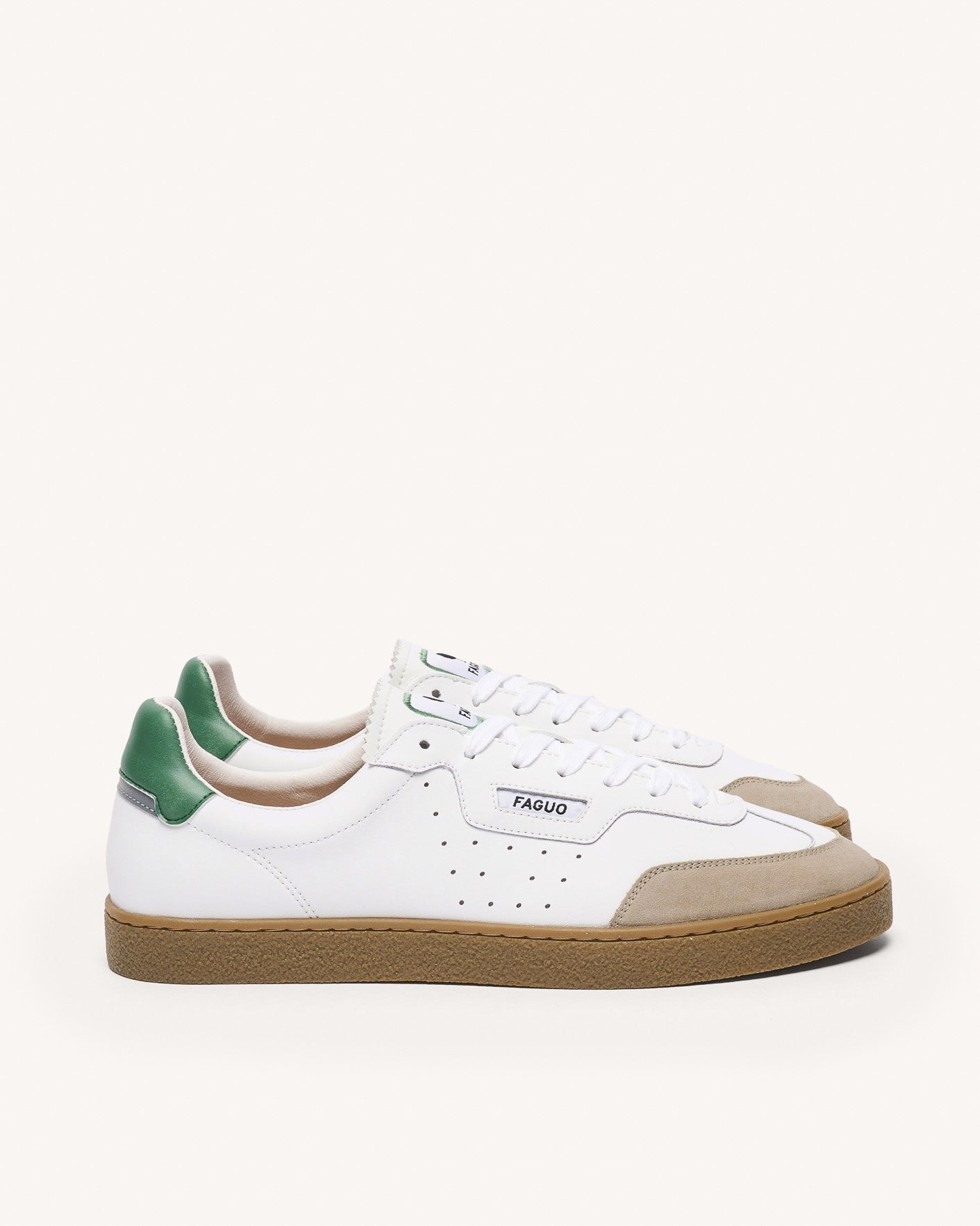 Baskets basses blanches & vertes_variant