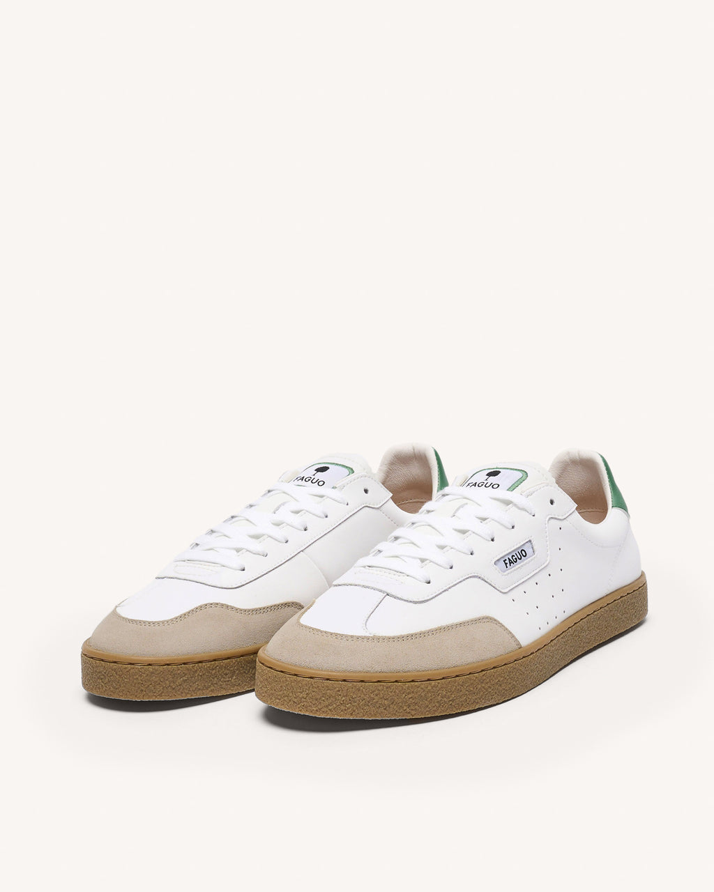 Baskets basses blanches & vertes