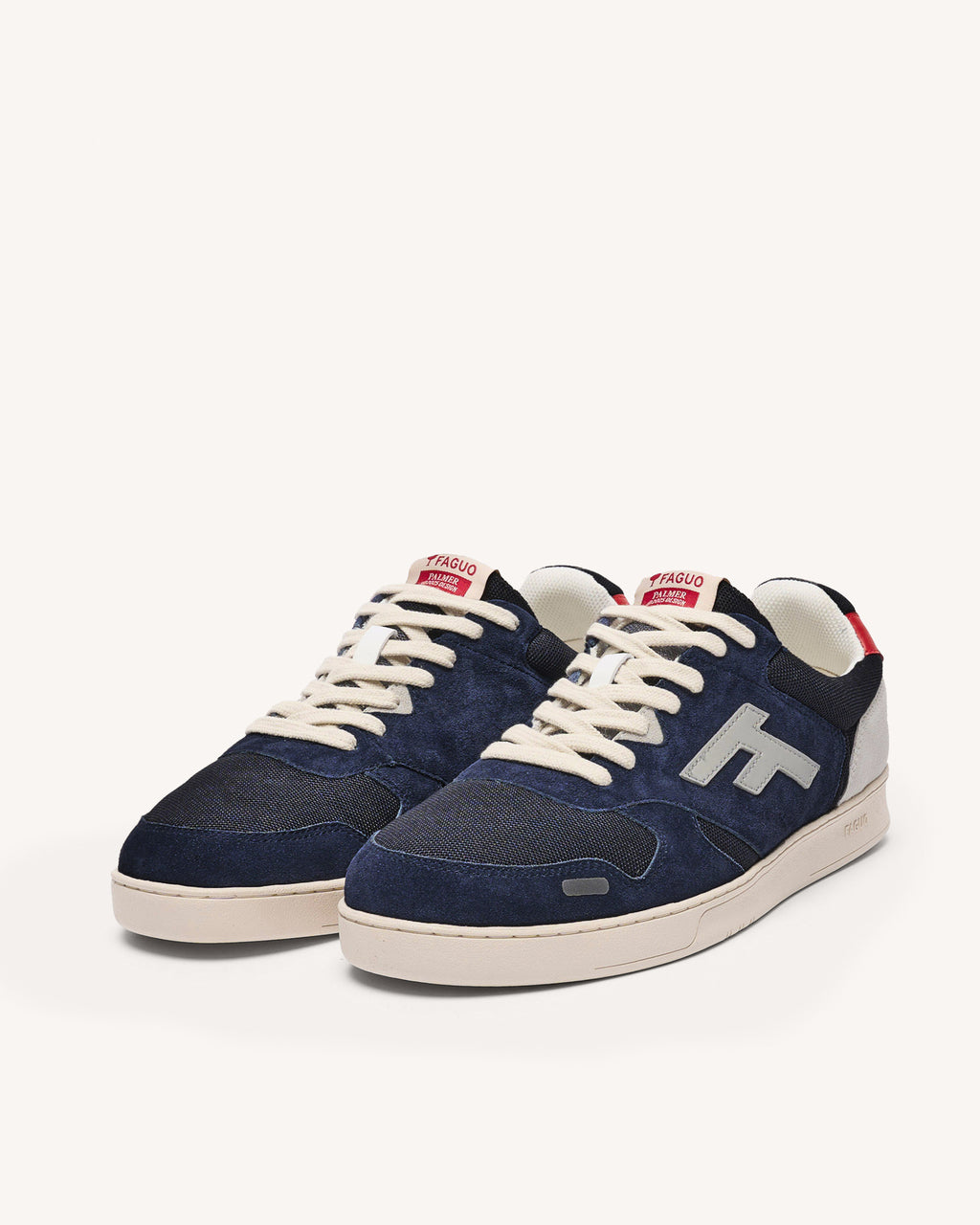 Blue & grey low-top trainers