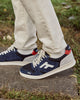 Blue & grey low-top trainers