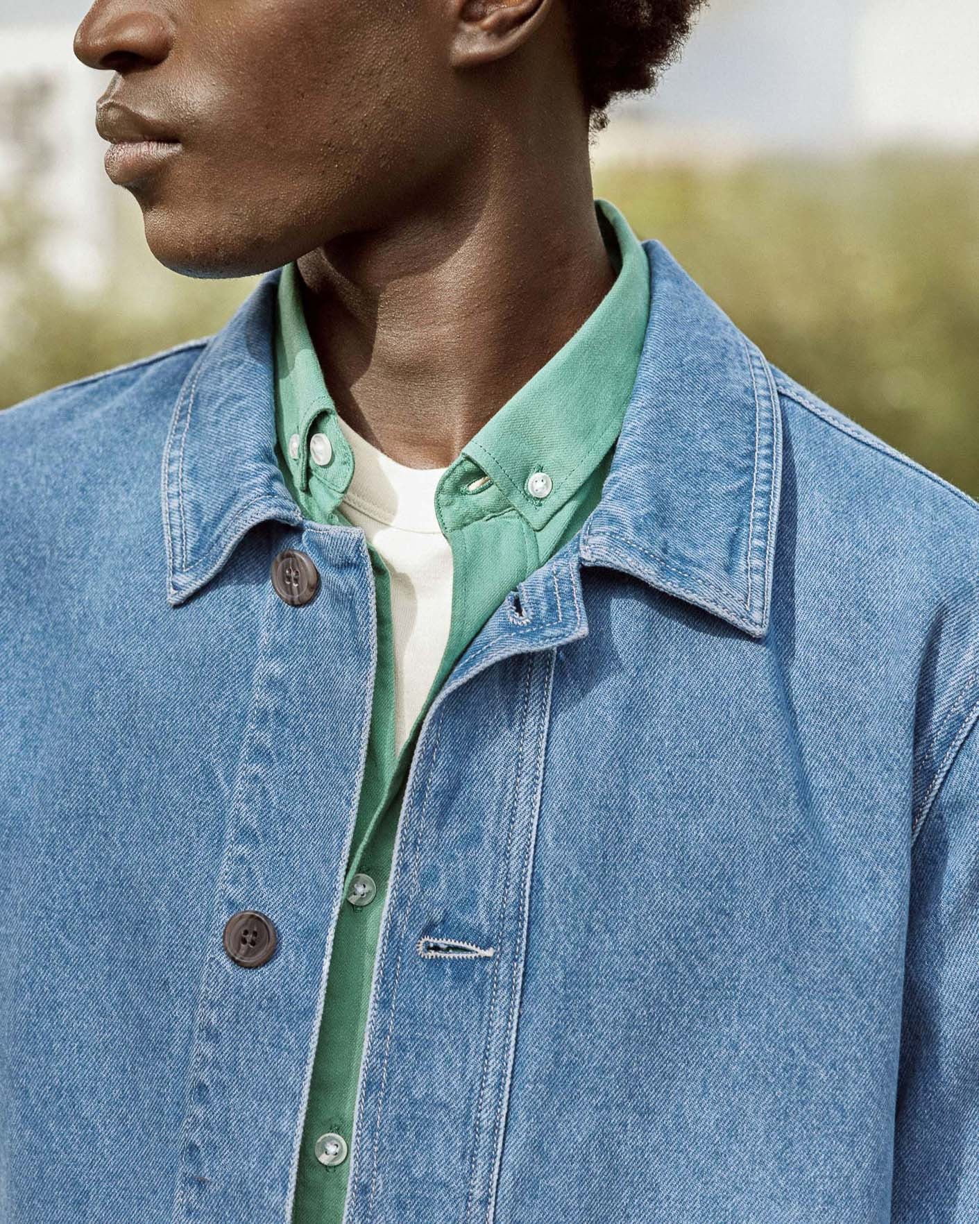Veste denim clair