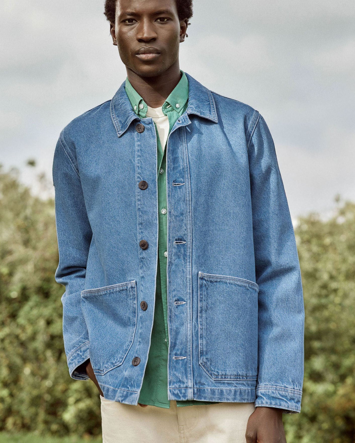 Veste denim clair