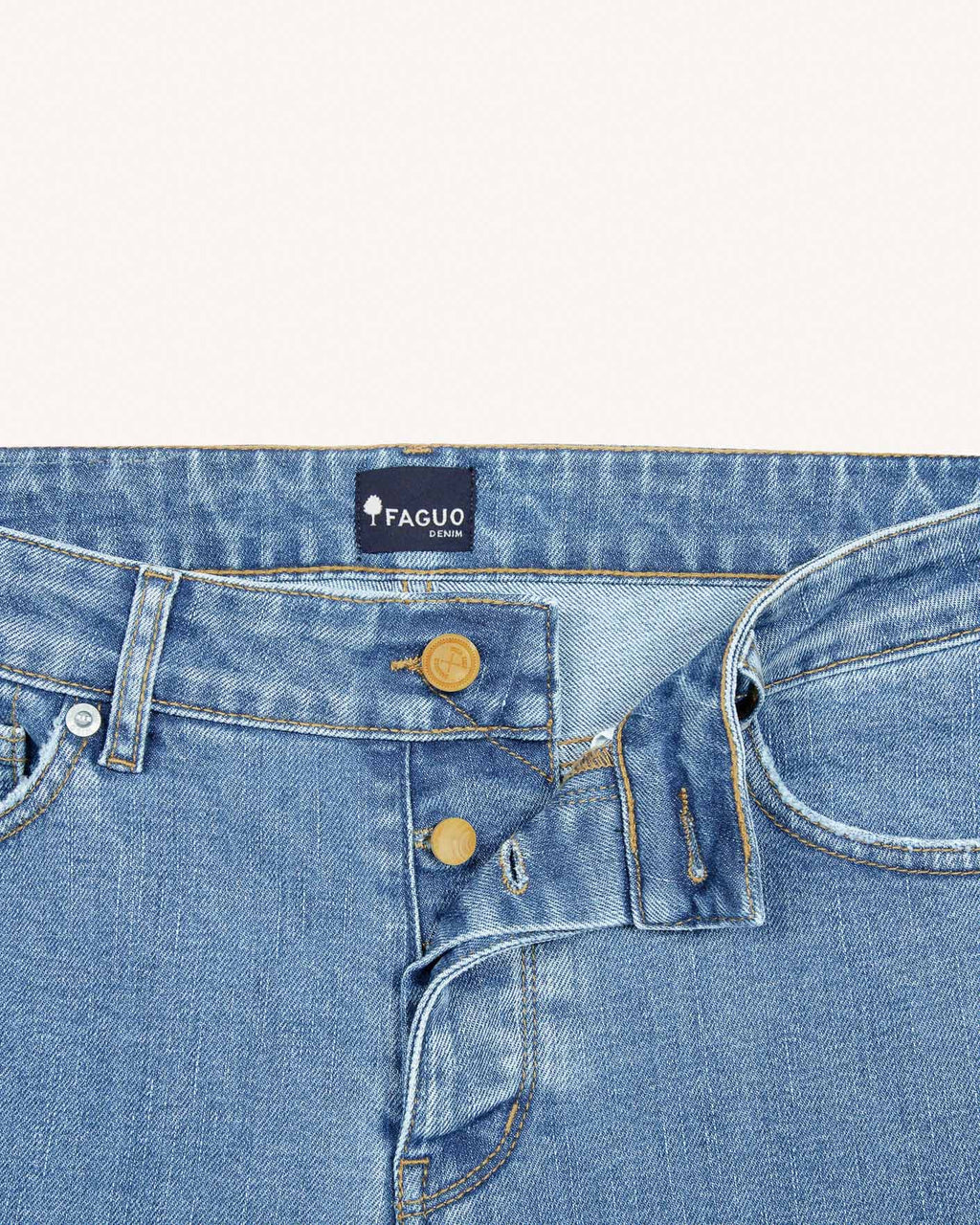 Pantalon denim clair coton recycle & elasthanne - modele DENIM SLIM
