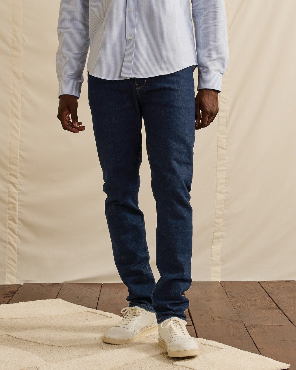 Pantalon denim brut coton recycle & elasthanne - modele DENIM SLIM