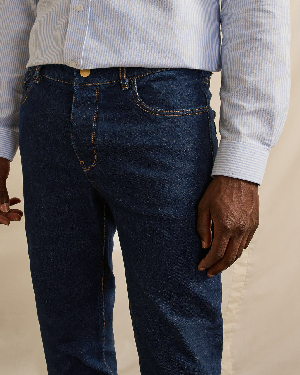 Pantalon denim brut coton recycle & elasthanne - modele DENIM SLIM